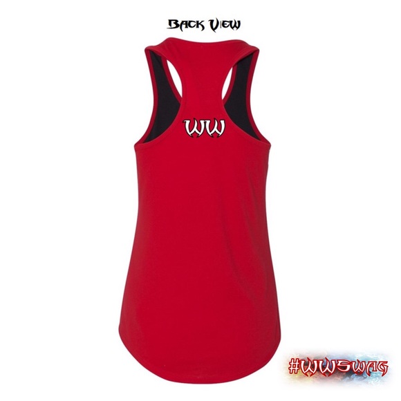 Tank Top Racerback Style - Black/Red - Picture 3 of 7